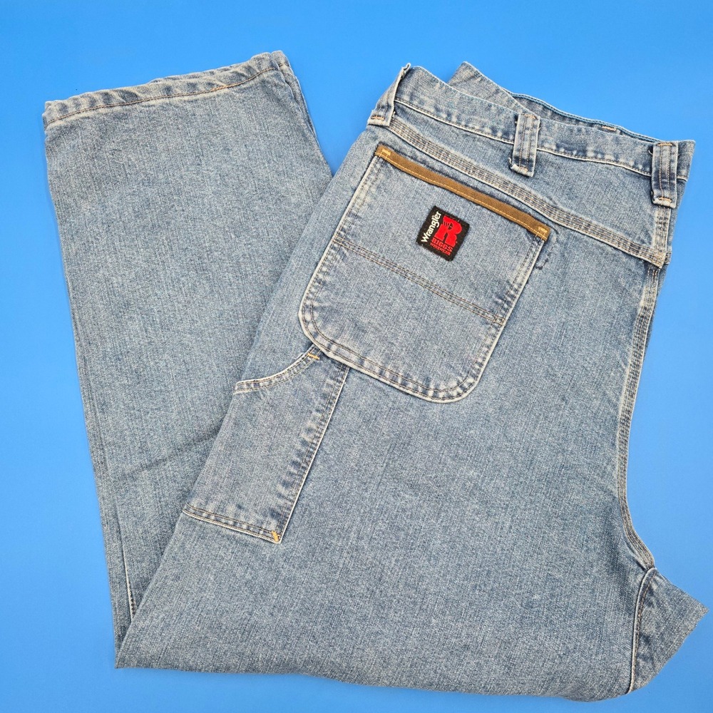 Wrangler RIGGS Workwear Cool Vantage Carpenter Jeans Men's 42x30 Blue Denim